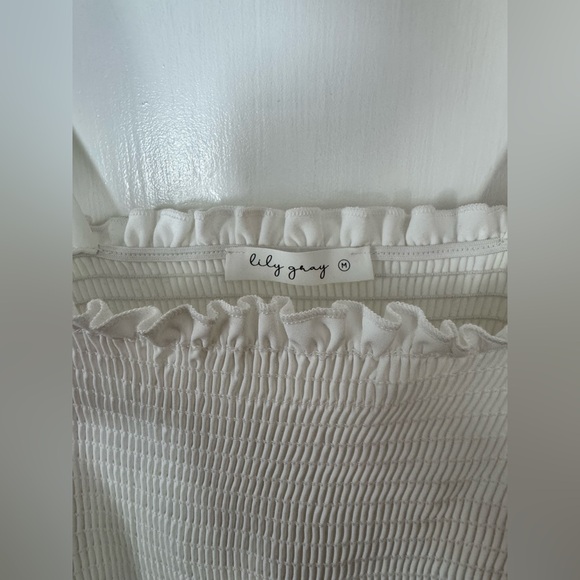 White Tiered Ruffled Elegant Maxi Dress - Picture 3 of 16